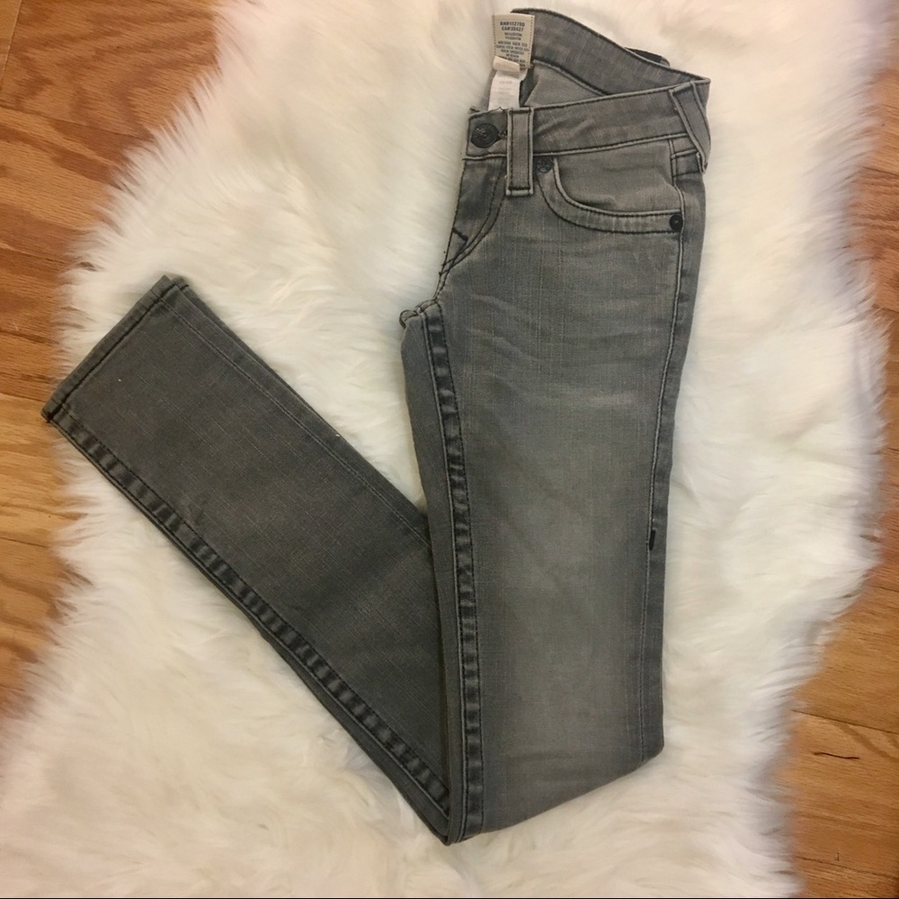 True Religion Skinny Jeans - Gray, Size 24